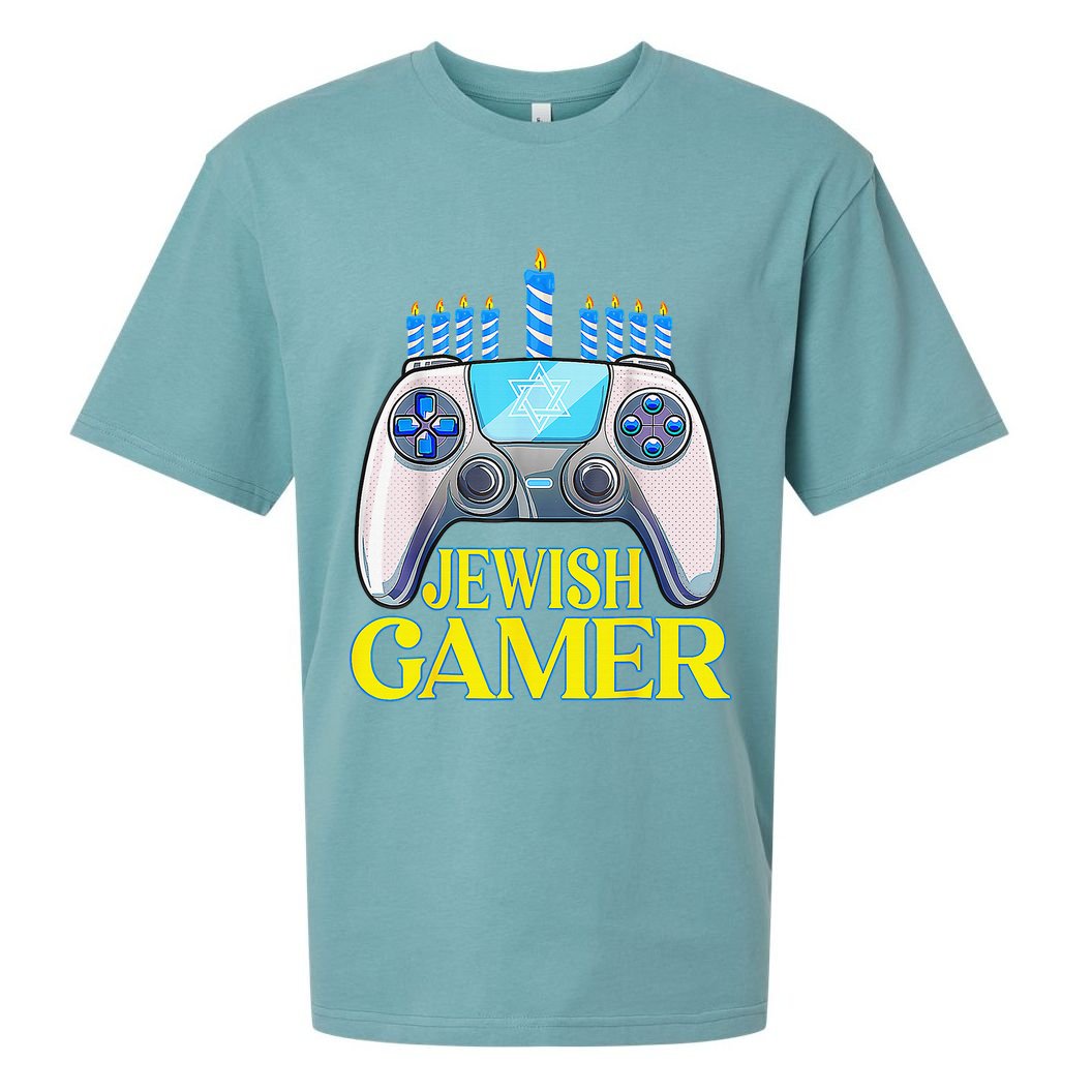 Hanukkah Jewish Gamer Video Game Christmas Xmas Boys Sueded Cloud Jersey T-Shirt