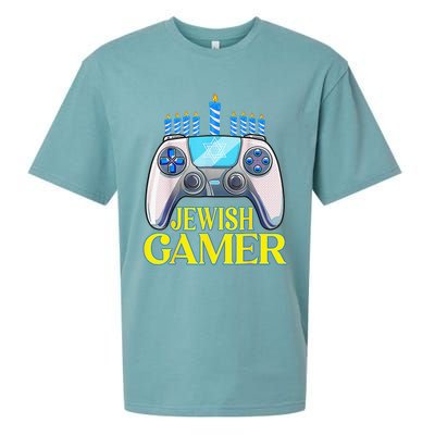 Hanukkah Jewish Gamer Video Game Christmas Xmas Boys Sueded Cloud Jersey T-Shirt