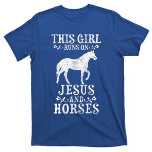 Horses & Jesus Horseback Riding Gift Christian Horse Girl T-Shirt