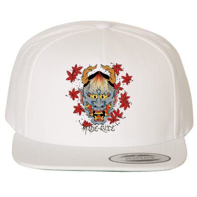 Hannya Japan Wool Snapback Cap