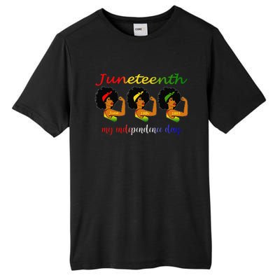 Happy Juneteenth Is My Independence Day Free Black  Tall Fusion ChromaSoft Performance T-Shirt