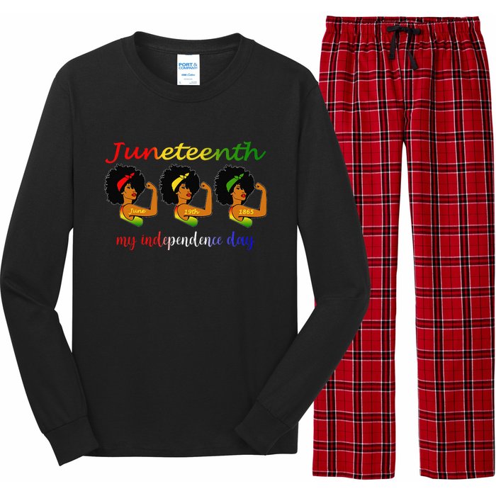 Happy Juneteenth Is My Independence Day Free Black  Long Sleeve Pajama Set