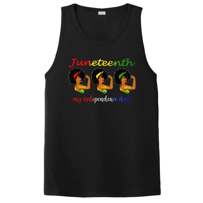 Happy Juneteenth Is My Independence Day Free Black  PosiCharge Competitor Tank