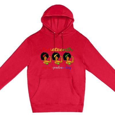 Happy Juneteenth Is My Independence Day Free Black  Premium Pullover Hoodie