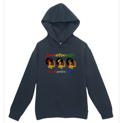 Happy Juneteenth Is My Independence Day Free Black  Urban Pullover Hoodie