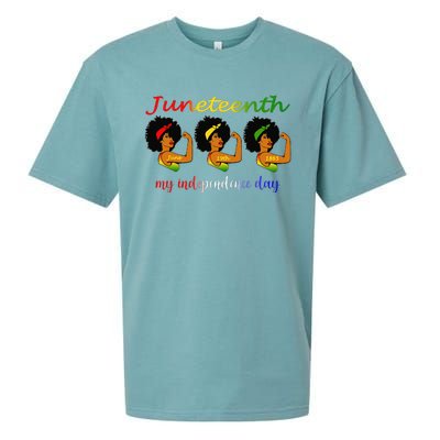 Happy Juneteenth Is My Independence Day Free Black  Sueded Cloud Jersey T-Shirt