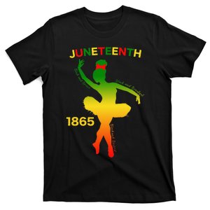 Happy Juneteenth Is My Independence Day Dancer Black  T-Shirt