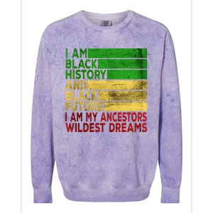 Happy Juneteenth Is My Independence Day Black Colorblast Crewneck Sweatshirt