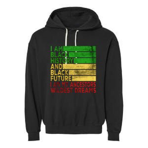 Happy Juneteenth Is My Independence Day Black Garment-Dyed Fleece Hoodie