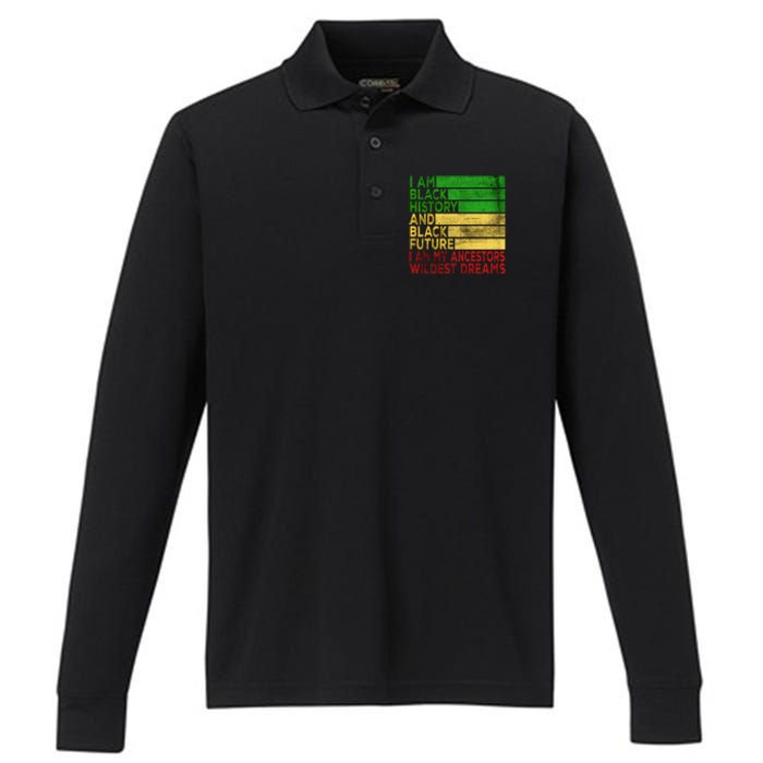 Happy Juneteenth Is My Independence Day Black Performance Long Sleeve Polo