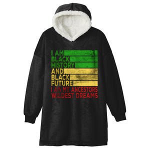 Happy Juneteenth Is My Independence Day Black Hooded Wearable Blanket