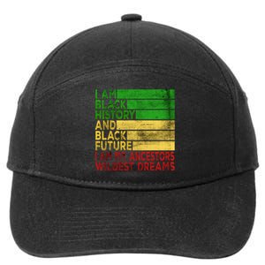 Happy Juneteenth Is My Independence Day Black 7-Panel Snapback Hat