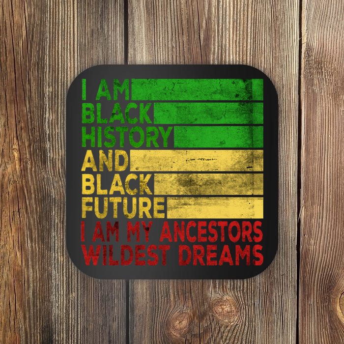 Happy Juneteenth Is My Independence Day Black Coaster