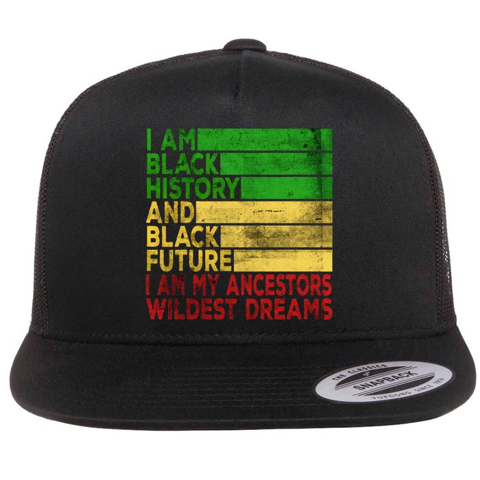 Happy Juneteenth Is My Independence Day Black Flat Bill Trucker Hat