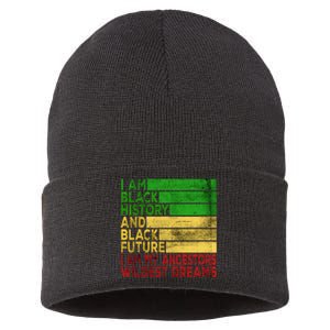 Happy Juneteenth Is My Independence Day Black Sustainable Knit Beanie