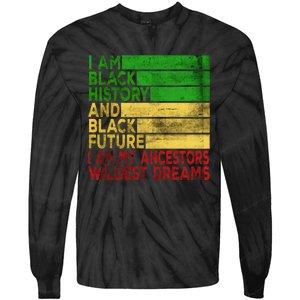 Happy Juneteenth Is My Independence Day Black Tie-Dye Long Sleeve Shirt