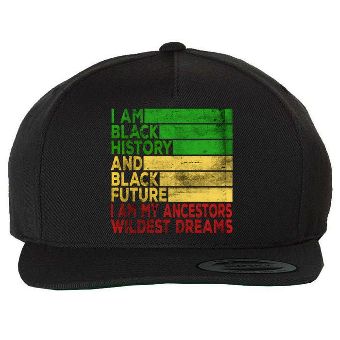 Happy Juneteenth Is My Independence Day Black Wool Snapback Cap