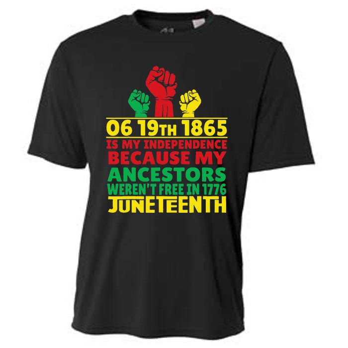 Happy Juneteenth Is My Independence Day Free Black 1865 Cooling Performance Crew T-Shirt