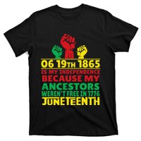 Happy Juneteenth Is My Independence Day Free Black 1865 T-Shirt