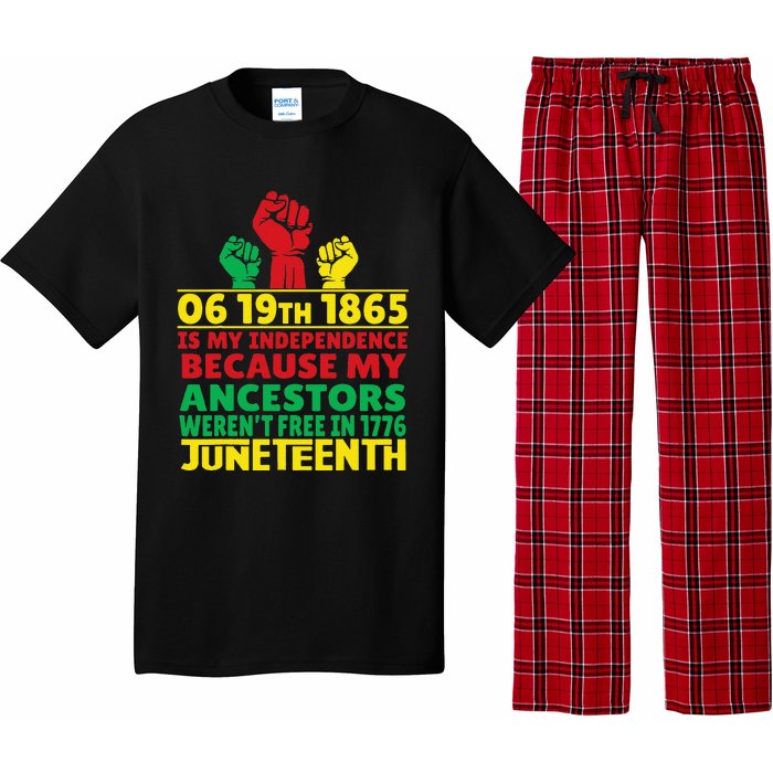 Happy Juneteenth Is My Independence Day Free Black 1865 Pajama Set