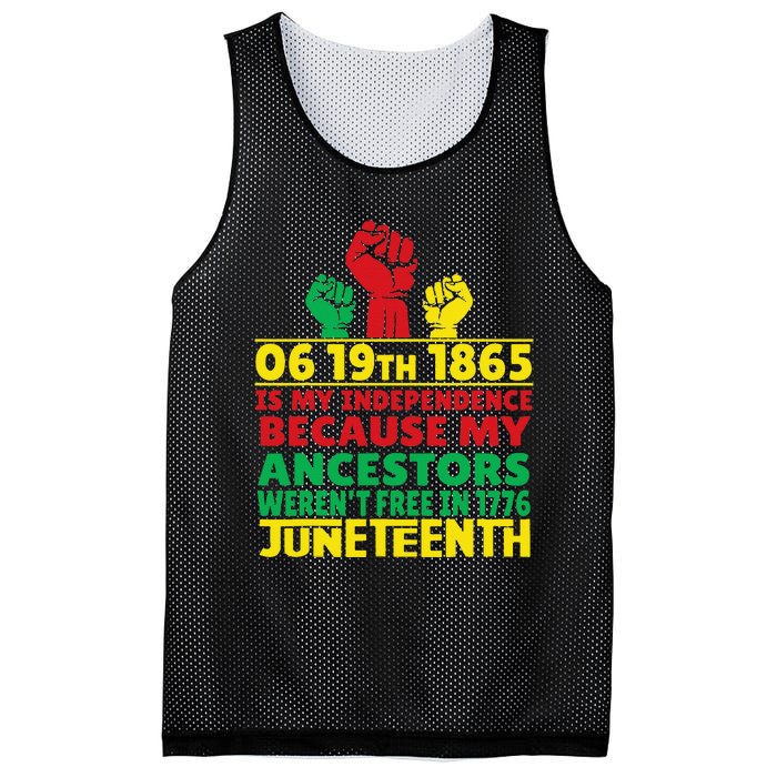 Happy Juneteenth Is My Independence Day Free Black 1865 Mesh Reversible Basketball Jersey Tank