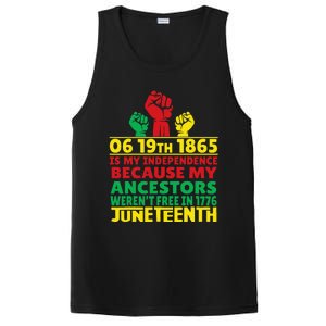 Happy Juneteenth Is My Independence Day Free Black 1865 PosiCharge Competitor Tank