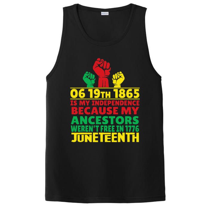 Happy Juneteenth Is My Independence Day Free Black 1865 PosiCharge Competitor Tank