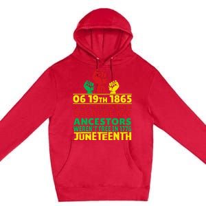 Happy Juneteenth Is My Independence Day Free Black 1865 Premium Pullover Hoodie