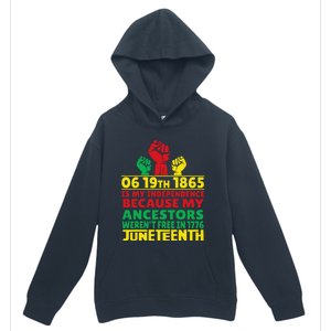 Happy Juneteenth Is My Independence Day Free Black 1865 Urban Pullover Hoodie