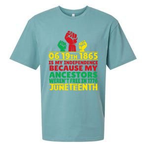 Happy Juneteenth Is My Independence Day Free Black 1865 Sueded Cloud Jersey T-Shirt