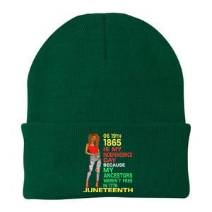 Happy Juneteenth Is My Independence Day Free Black Women Knit Cap Winter Beanie