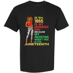 Happy Juneteenth Is My Independence Day Free Black Women Garment-Dyed Heavyweight T-Shirt