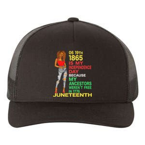 Happy Juneteenth Is My Independence Day Free Black Women Yupoong Adult 5-Panel Trucker Hat