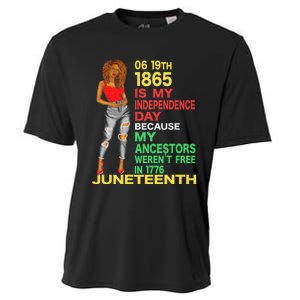 Happy Juneteenth Is My Independence Day Free Black Women Cooling Performance Crew T-Shirt