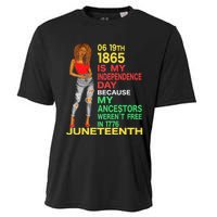 Happy Juneteenth Is My Independence Day Free Black Women Cooling Performance Crew T-Shirt