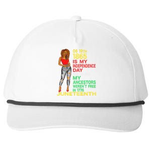 Happy Juneteenth Is My Independence Day Free Black Women Snapback Five-Panel Rope Hat