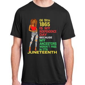 Happy Juneteenth Is My Independence Day Free Black Women Adult ChromaSoft Performance T-Shirt