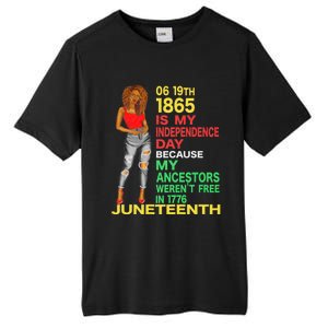 Happy Juneteenth Is My Independence Day Free Black Women Tall Fusion ChromaSoft Performance T-Shirt