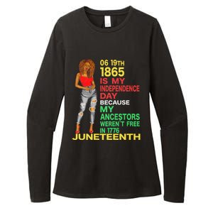 Happy Juneteenth Is My Independence Day Free Black Women Womens CVC Long Sleeve Shirt