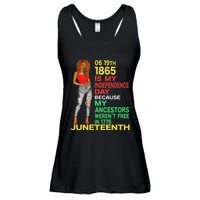 Happy Juneteenth Is My Independence Day Free Black Women Ladies Essential Flowy Tank