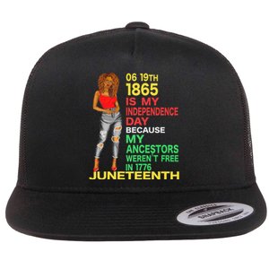 Happy Juneteenth Is My Independence Day Free Black Women Flat Bill Trucker Hat