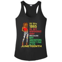 Happy Juneteenth Is My Independence Day Free Black Women Ladies PosiCharge Competitor Racerback Tank