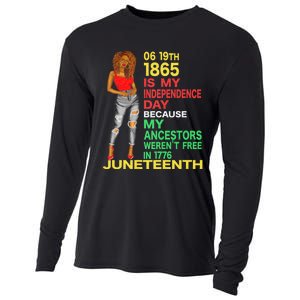 Happy Juneteenth Is My Independence Day Free Black Women Cooling Performance Long Sleeve Crew