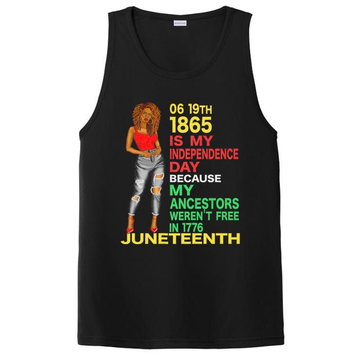 Happy Juneteenth Is My Independence Day Free Black Women PosiCharge Competitor Tank