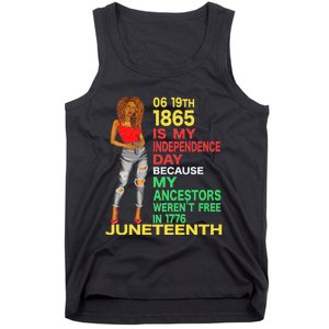 Happy Juneteenth Is My Independence Day Free Black Women Tank Top