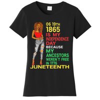 Happy Juneteenth Is My Independence Day Free Black Women Women's T-Shirt