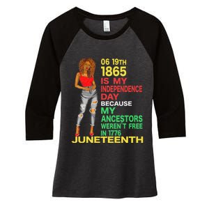 Happy Juneteenth Is My Independence Day Free Black Women Women's Tri-Blend 3/4-Sleeve Raglan Shirt