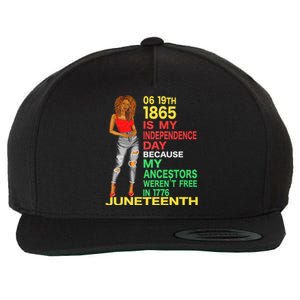 Happy Juneteenth Is My Independence Day Free Black Women Wool Snapback Cap