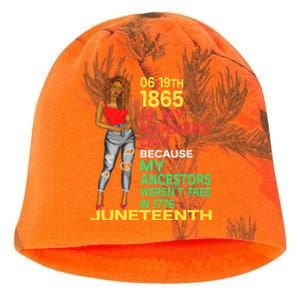 Happy Juneteenth Is My Independence Day Free Black Women Kati - Camo Knit Beanie