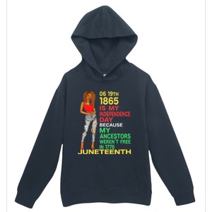 Happy Juneteenth Is My Independence Day Free Black Women Urban Pullover Hoodie